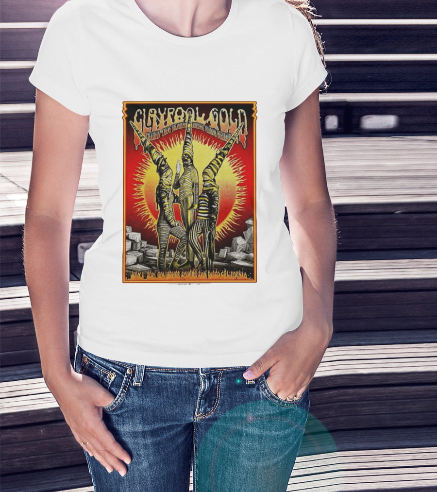 Primus Claypool Gold Tour 2026 Gallagher Square San Diego July 1 Psychedelic T-Shirt