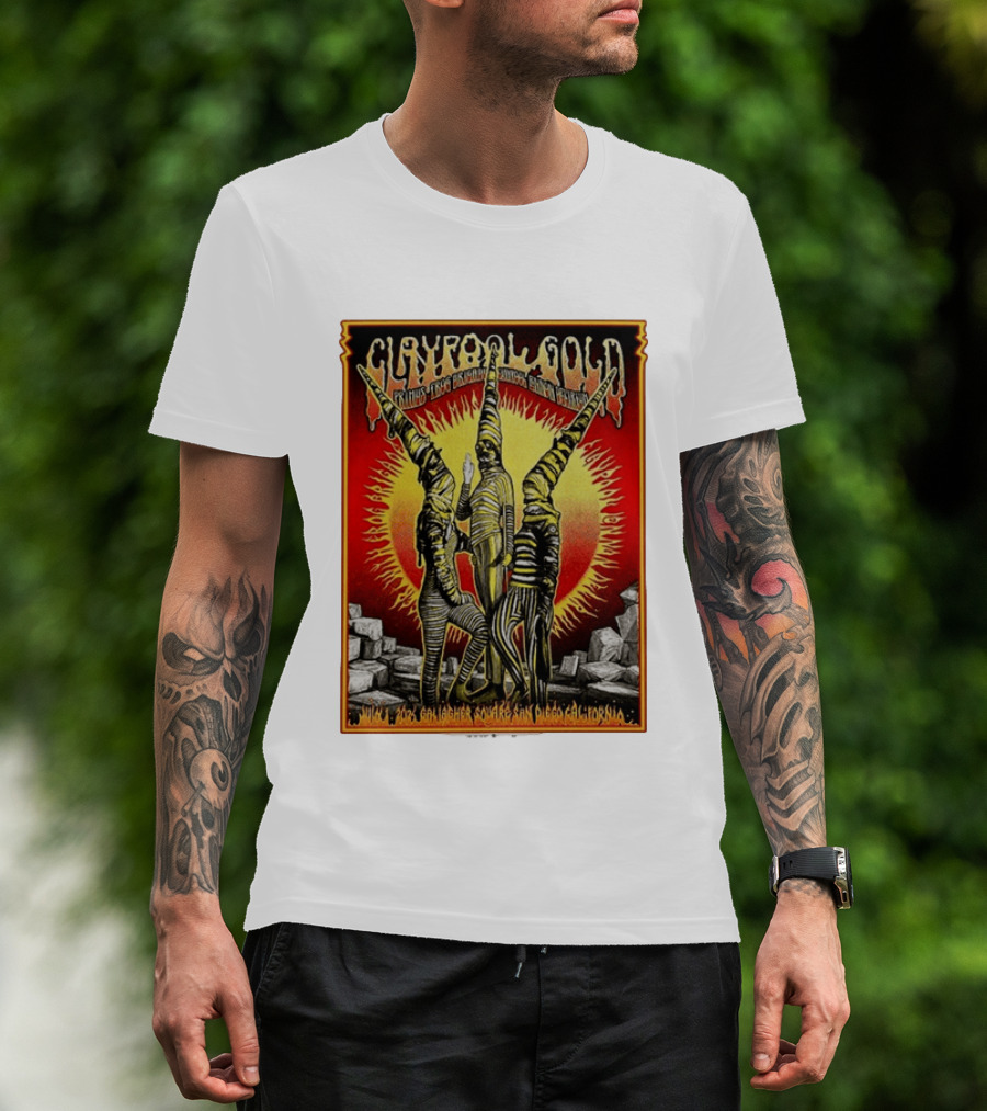 Primus Claypool Gold Tour 2026 Gallagher Square San Diego July 1 Psychedelic T-Shirt