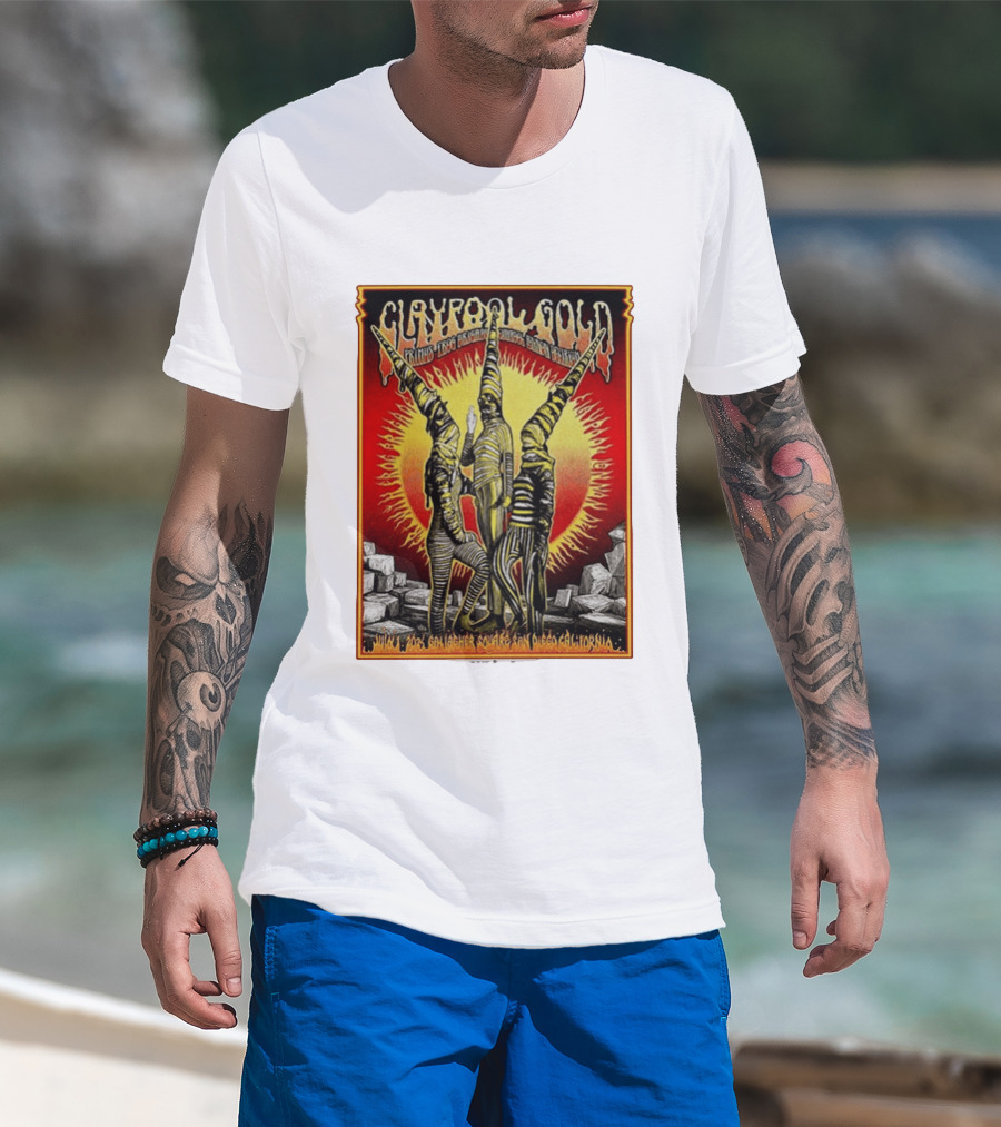 Primus Claypool Gold Tour 2026 Gallagher Square San Diego July 1 Psychedelic T-Shirt