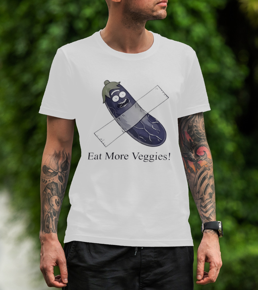 Rick Sanchez Eat More Veggies Tape Pickle T-Shirt