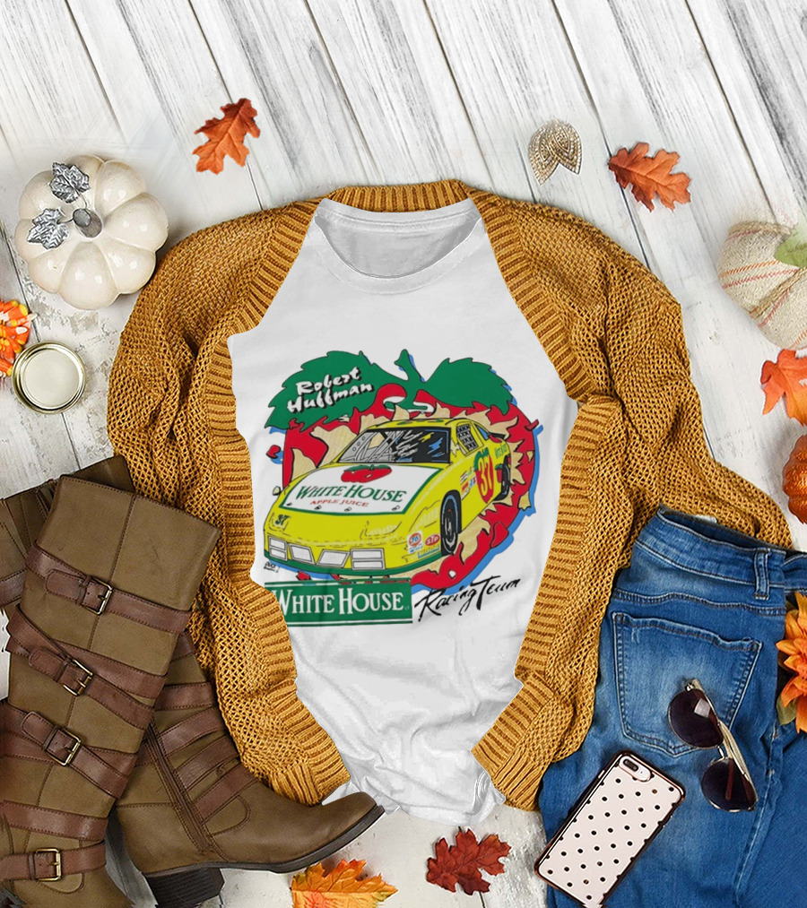 Robert Huffman White House Apple Juice Racing Team Car 37 NASCAR T-Shirt