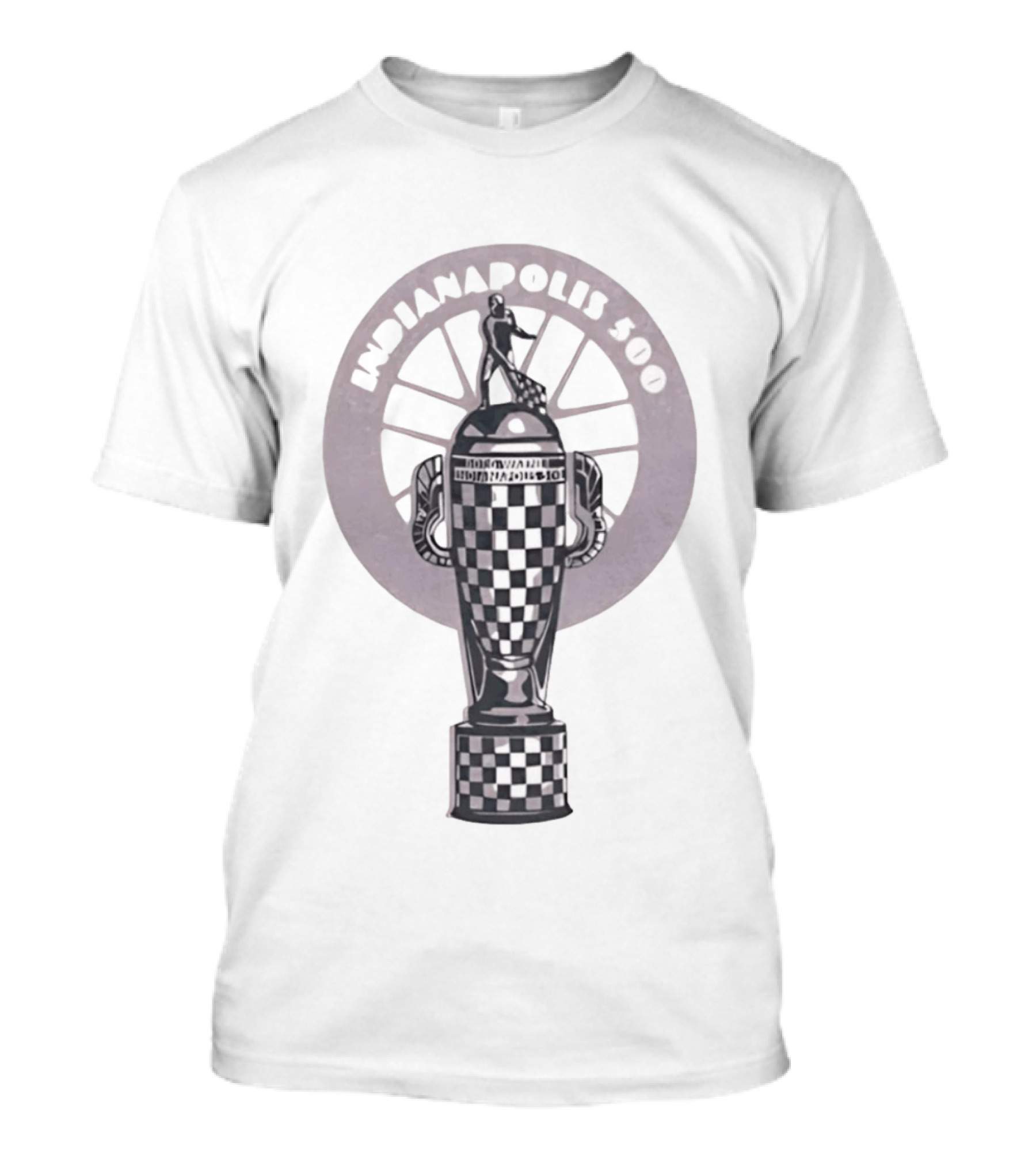 Indianapolis 500 Borg Warner Trophy Checkered Cup T-Shirt
