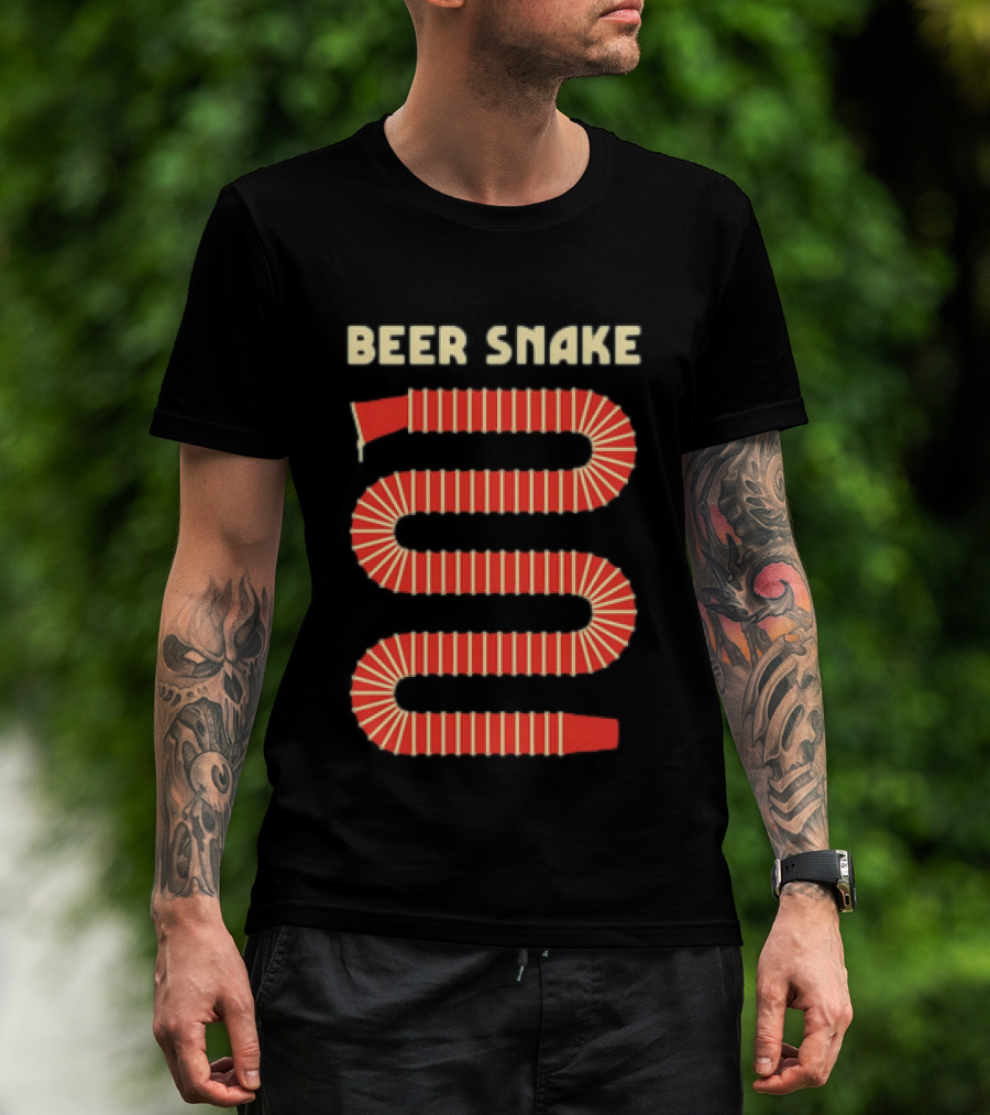 Beer Snake Drinking Game Party Festive Cups T-Shirt