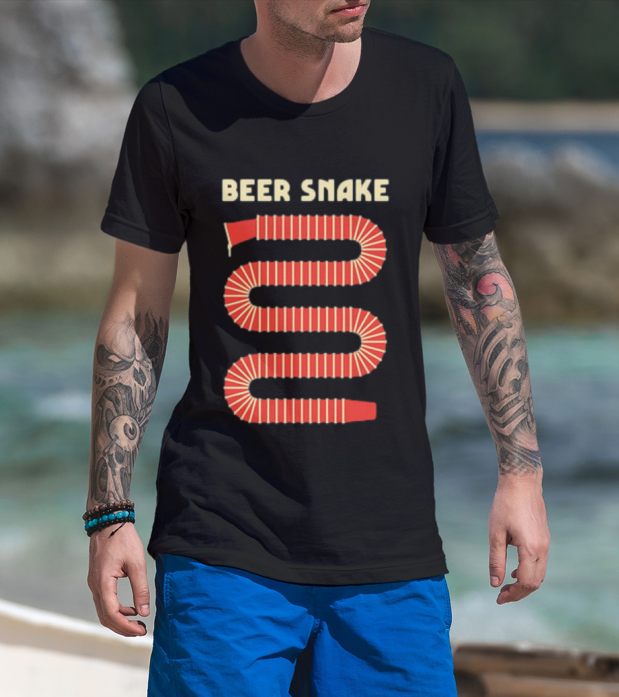 Beer Snake Drinking Game Party Festive Cups T-Shirt