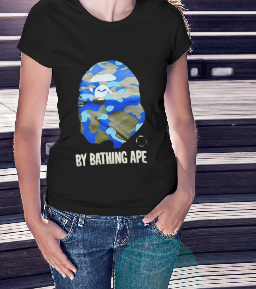 By Bathing APE Camouflage Blue Green T-Shirt