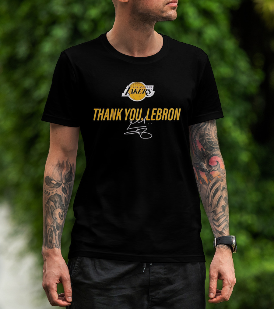 Los Angeles Lakers Thank You LeBron Signature T-Shirt