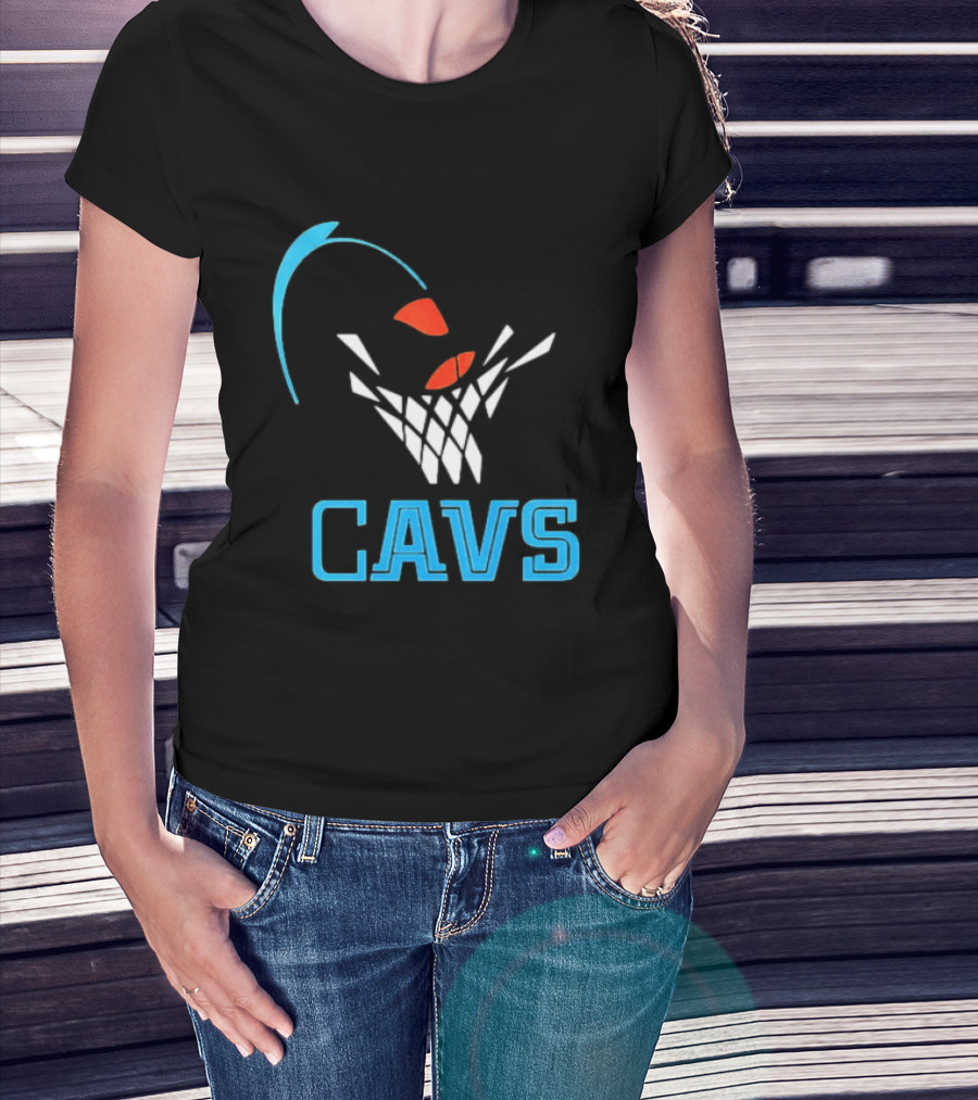 CAVS Cleveland Cavaliers Basketball Net Slam Dunk T-Shirt