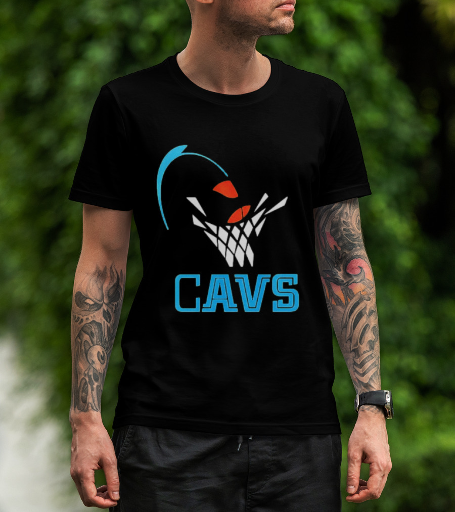 CAVS Cleveland Cavaliers Basketball Net Slam Dunk T-Shirt