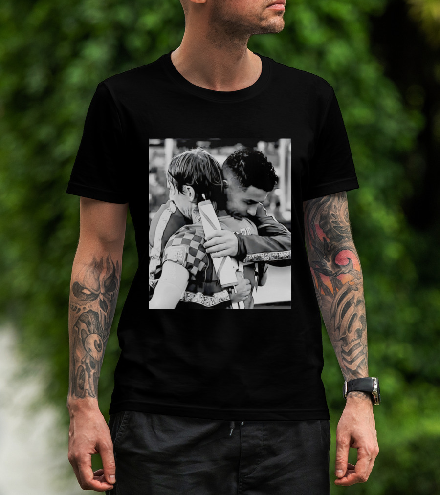 Football Unites The World Luka Modrić Cristiano Ronaldo Hug Memorial T-Shirt