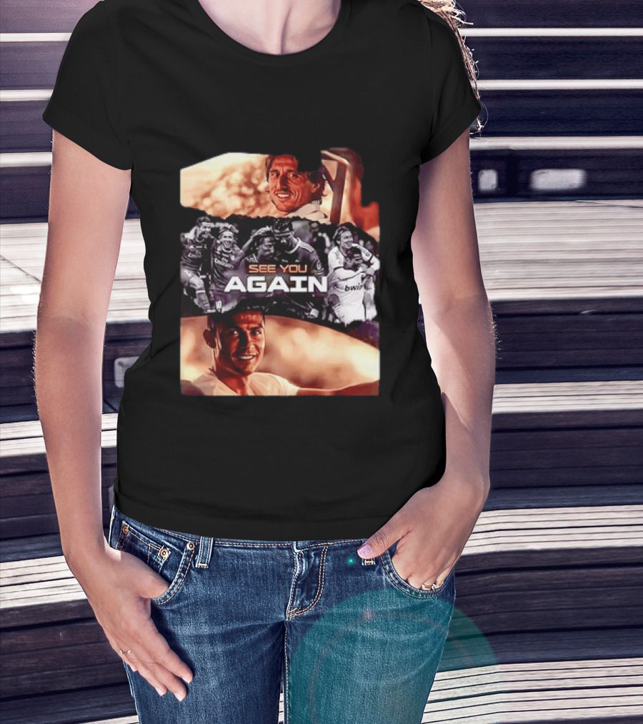 Luka Modric Cristiano Ronaldo Real Madrid See You Again Reunion T-Shirt