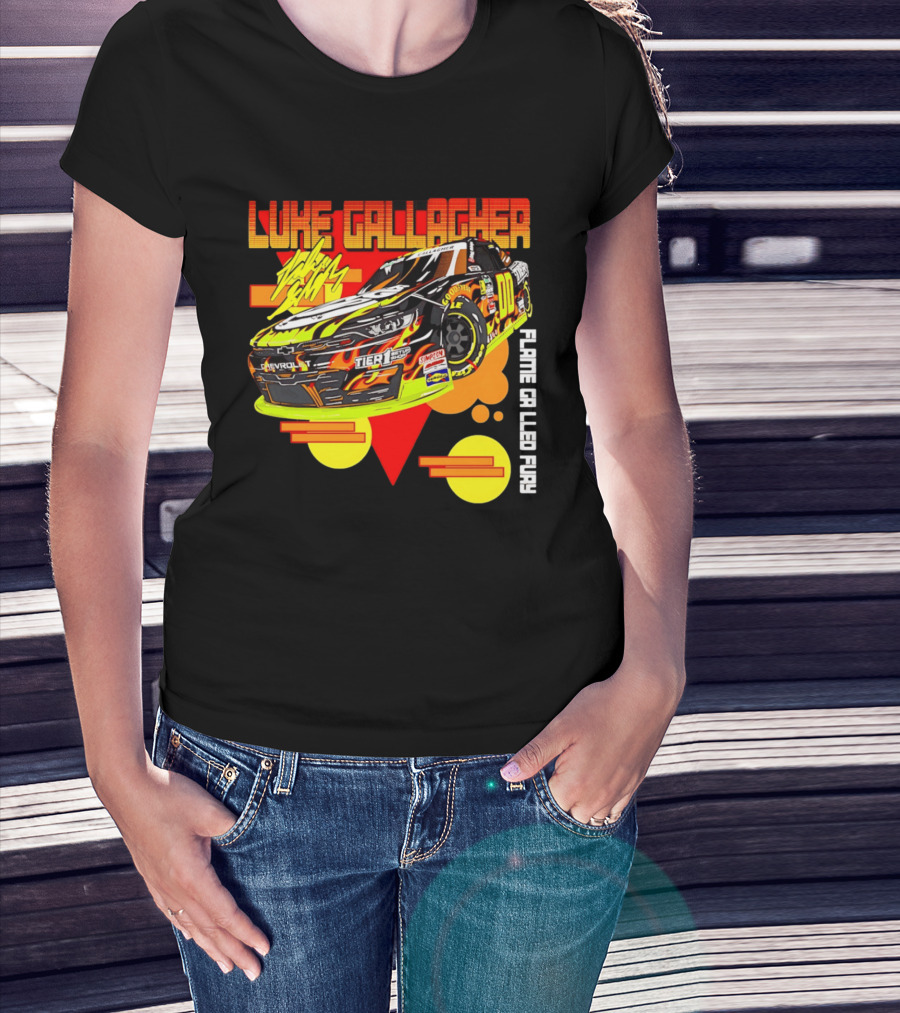 Luke Gallagher Flame Grilled Fury Tier 1 Racing 00 Car T-Shirt