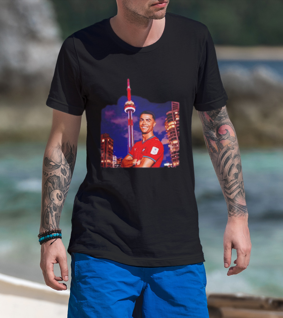 Cristiano Ronaldo Portugal National Team Iconic Victory Celebration T-Shirt