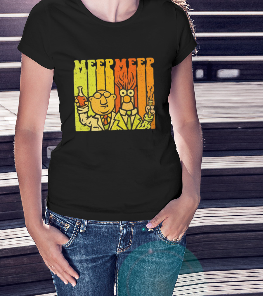 Dr. Bunsen Honeydew And Beaker Meep Meep Retro Chemistry Duo T-Shirt