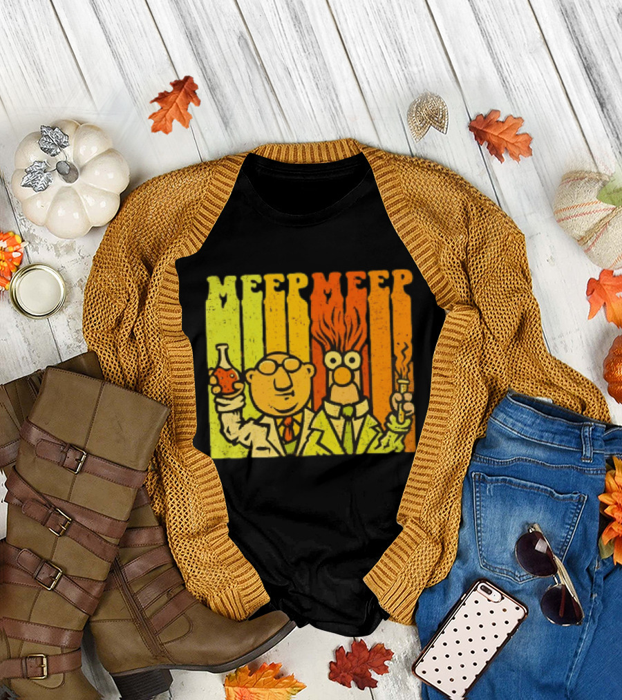 Dr. Bunsen Honeydew and Beaker Meep Meep Retro Chemistry Duo T-Shirt