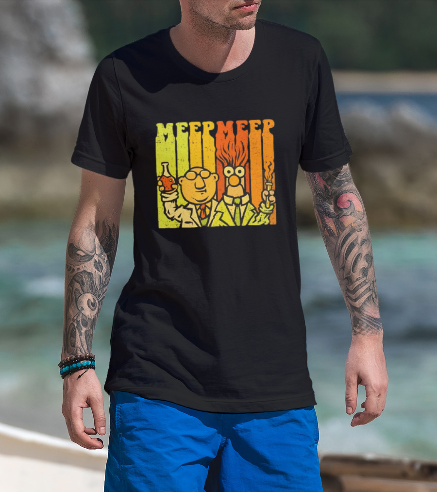 Dr. Bunsen Honeydew And Beaker Meep Meep Retro Chemistry Duo T-Shirt