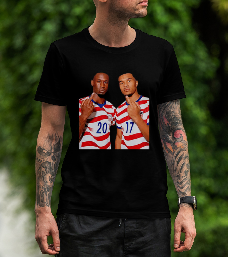 Folarin Balogun Malik Tillman USA National Team Middle Finger T-Shirt