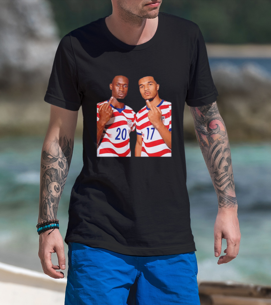 Folarin Balogun Malik Tillman USA National Team Middle Finger T-Shirt