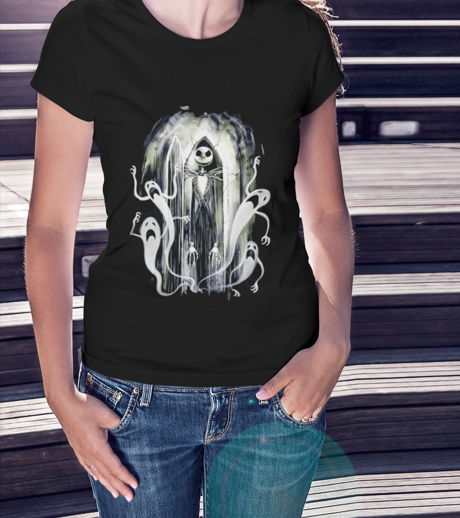 Jack Skellington The Nightmare Before Christmas Ghosts Arched Doorway T-Shirt
