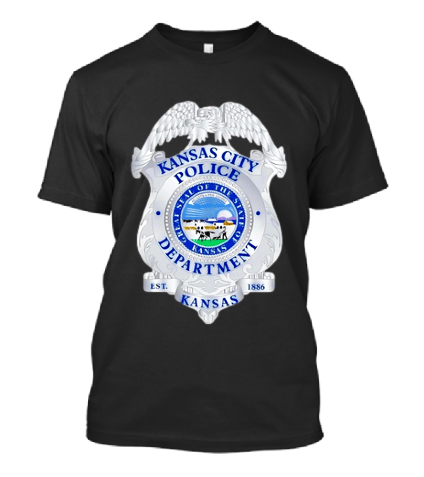 Kansas City Police Department Seal Badge Kansas Est. 1886 T-Shirt