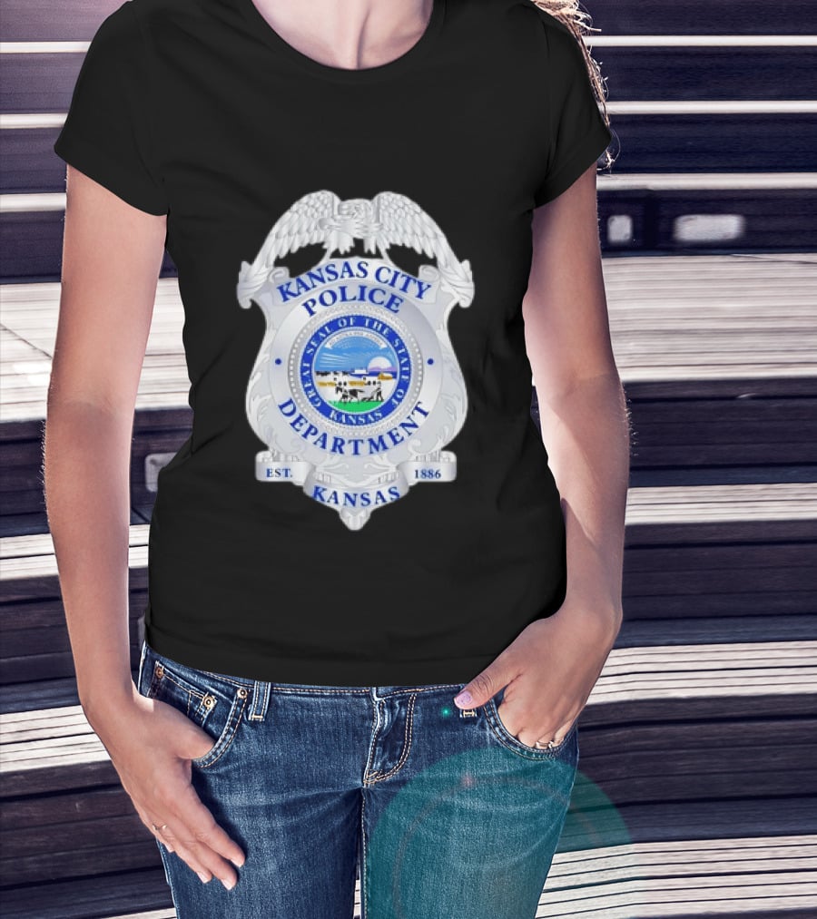Kansas City Police Department Seal Badge Kansas Est. 1886 T-Shirt