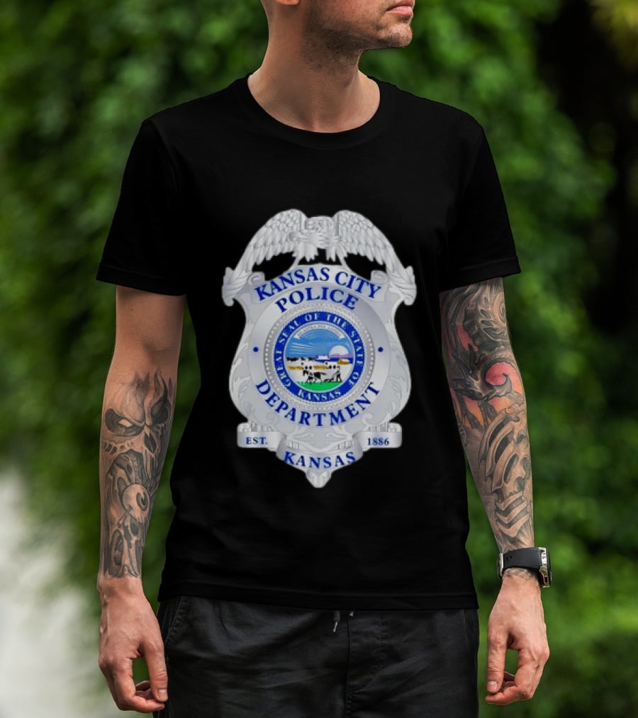 Kansas City Police Department Seal Badge Kansas Est. 1886 T-Shirt