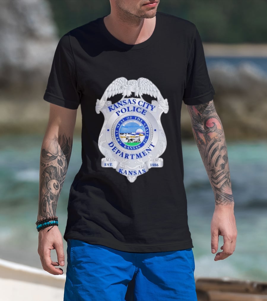 Kansas City Police Department Seal Badge Kansas Est. 1886 T-Shirt
