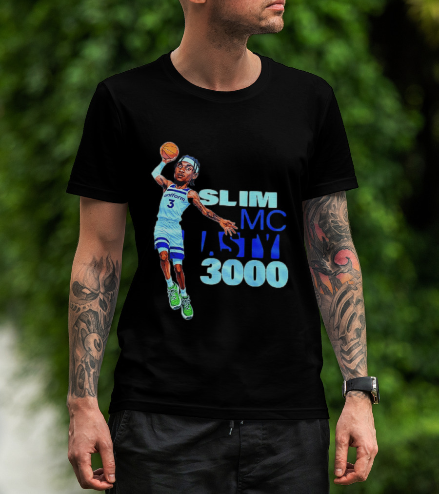 Slim Mc Nasty 3000 Jaden McDaniels Minnesota Timberwolves NBA Uniform 3 T-Shirt
