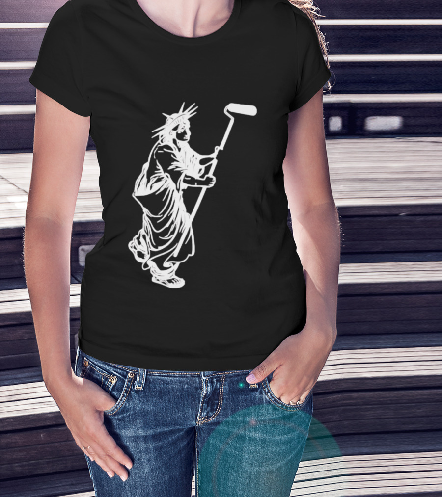 Statue Of Liberty Paint Roller Meme T-Shirt