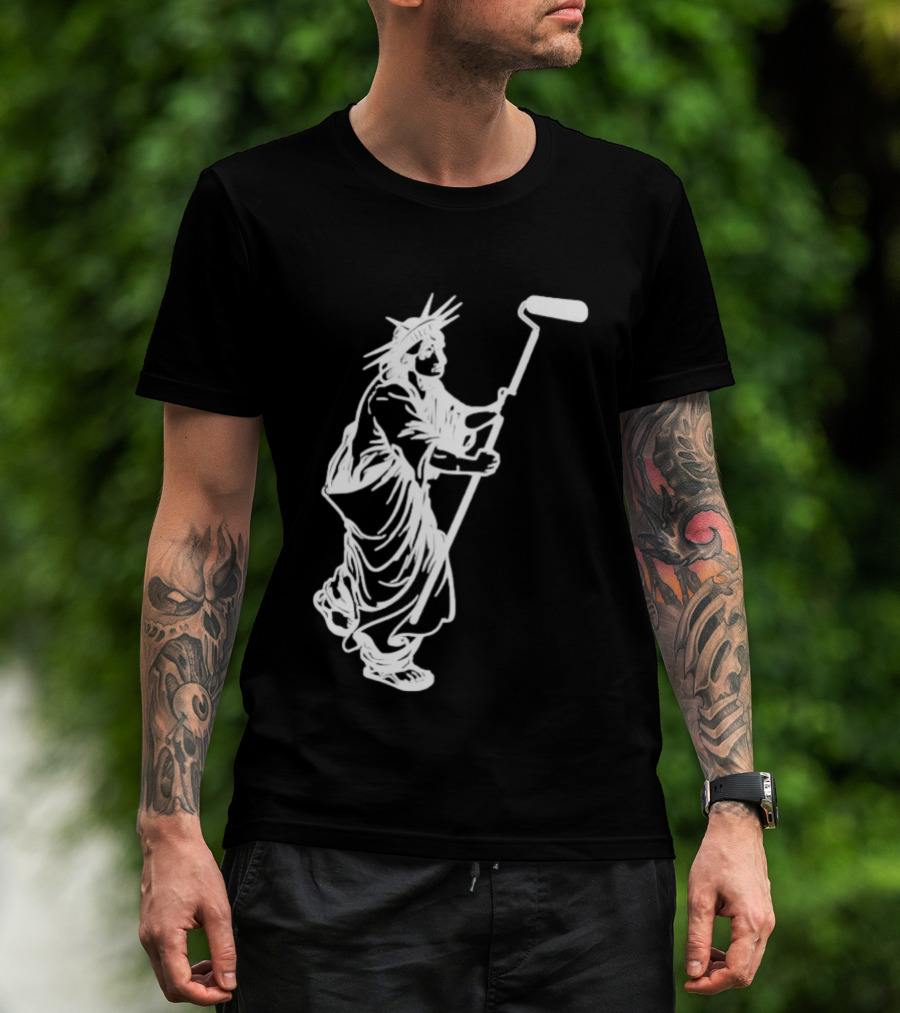 Statue Of Liberty Paint Roller Meme T-Shirt
