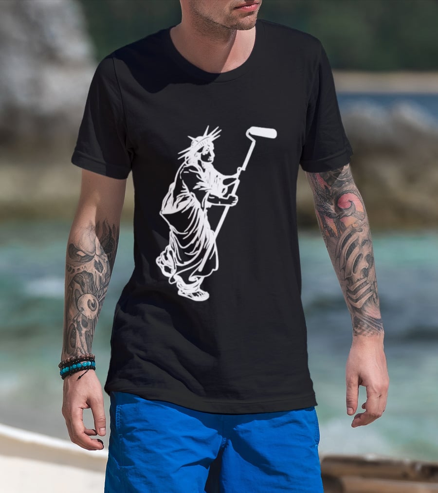 Statue Of Liberty Paint Roller Meme T-Shirt