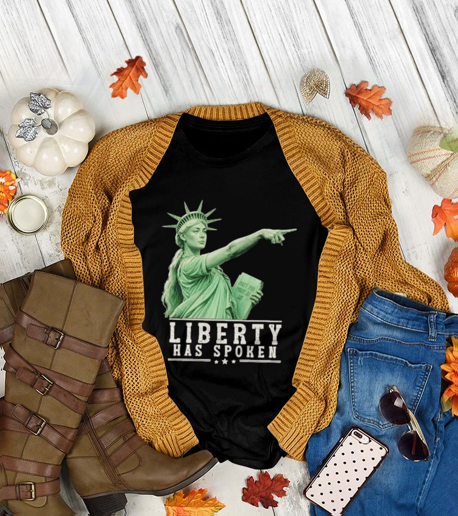 Liberty Has Spoken Statue of Liberty Sophie Cunningham Pointing Don't You Point at Me T-Shirt
