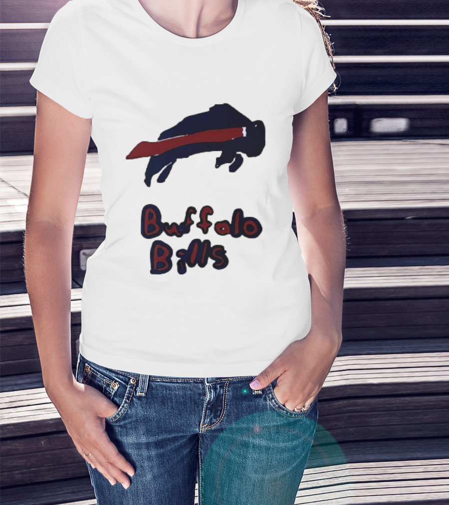 Buffalo Bills Iconic Blue Red Bison T-Shirt