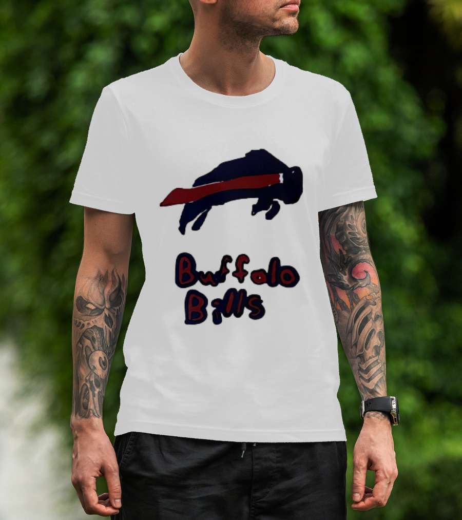 Buffalo Bills Iconic Blue Red Bison T-Shirt
