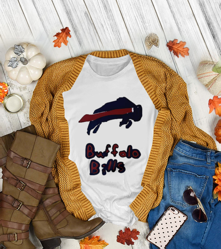 Buffalo Bills Iconic Blue Red Bison T-Shirt