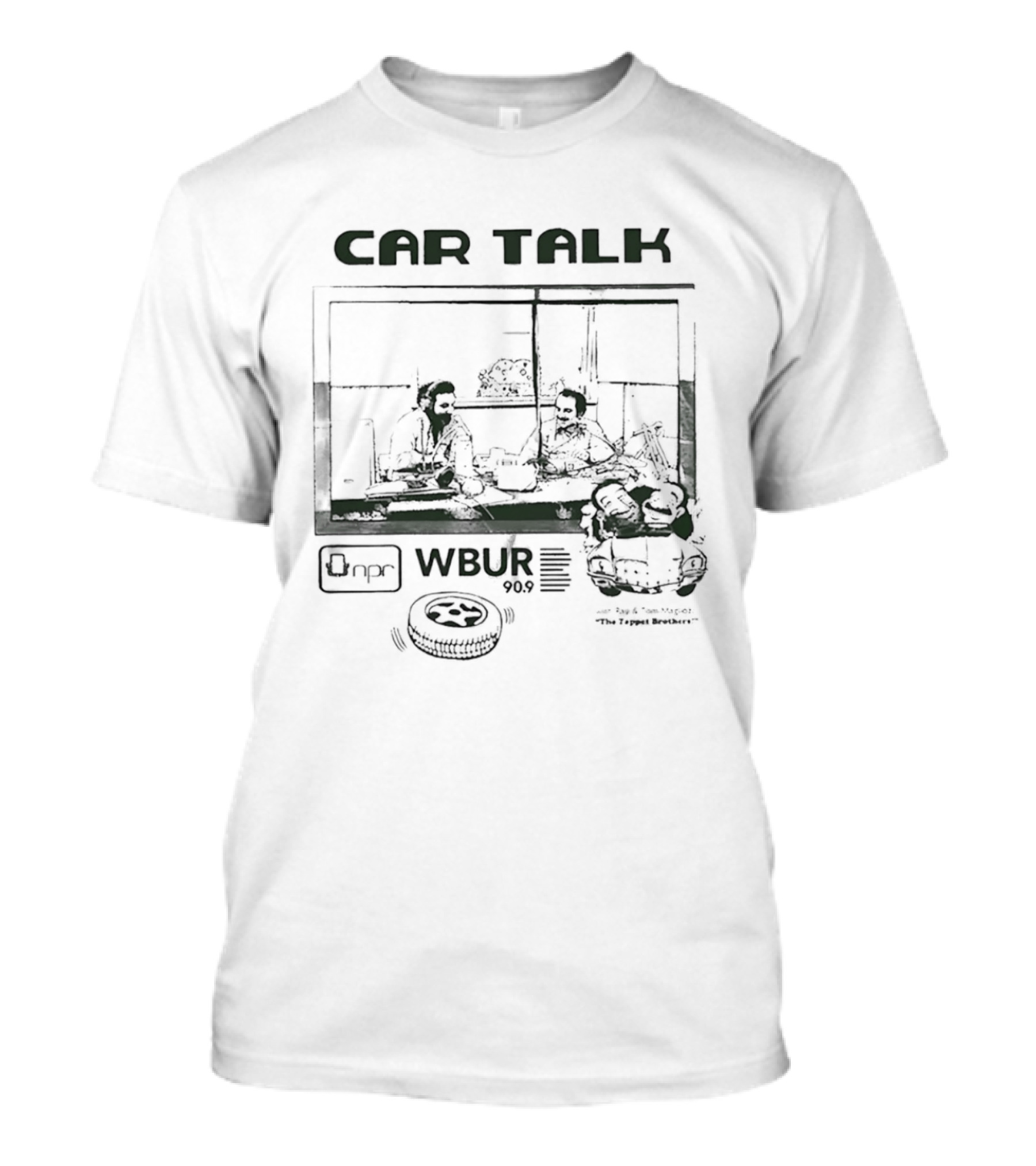 Car Talk WBUR Ray And Tom Magliozzi Tappet Brothers 909 NPR T-Shirt