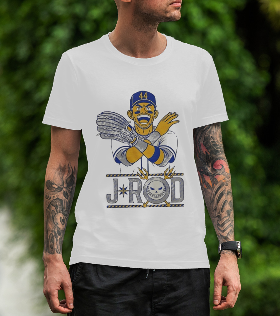 J Rod No Fly Zone 44 Cartoon Baseball T-Shirt