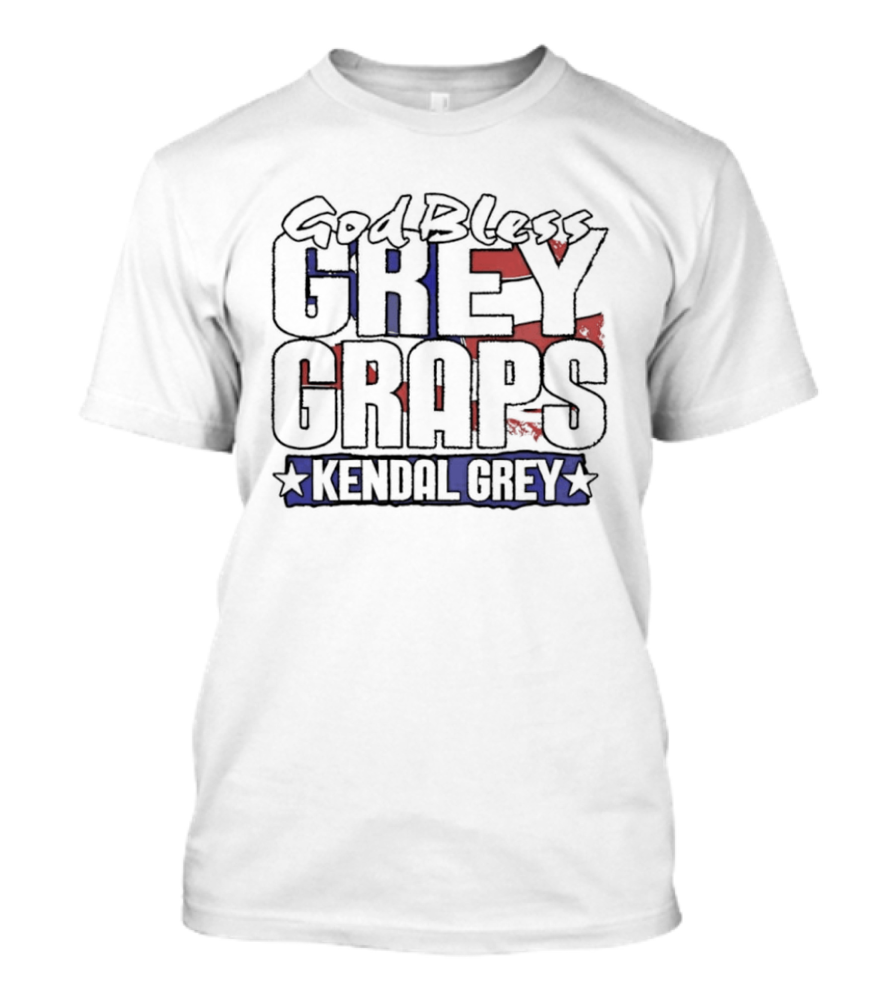 God Bless Grey Graps Kendal Grey T-Shirt