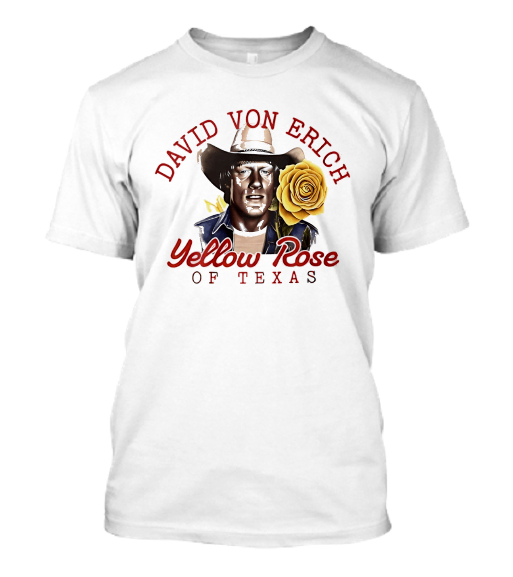 David Von Erich Yellow Rose Of Texas Cowboy T-Shirt