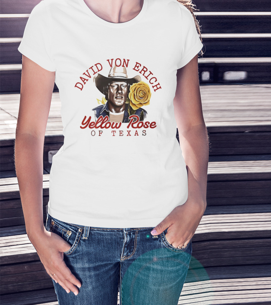 David Von Erich Yellow Rose Of Texas Cowboy T-Shirt