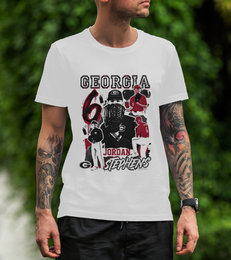 Georgia Bulldogs 6 Jordan Stephens Football T-Shirt