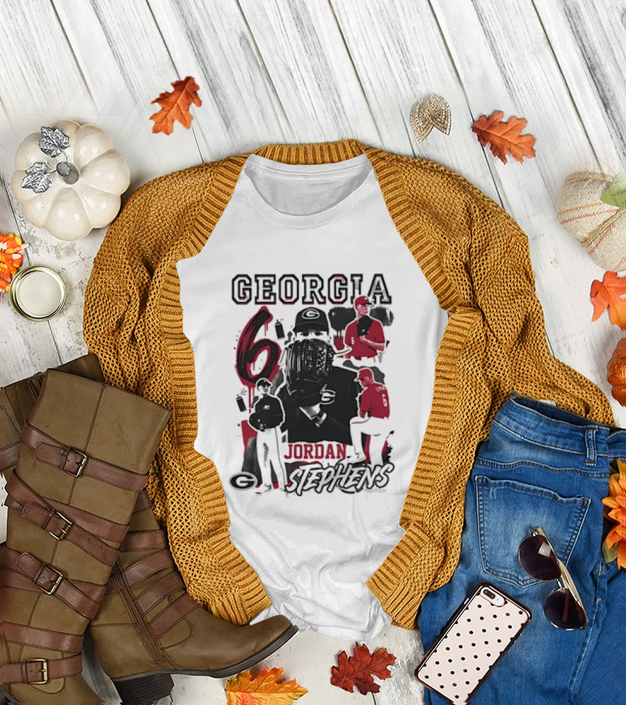 Georgia Bulldogs 6 Jordan Stephens Football T-Shirt