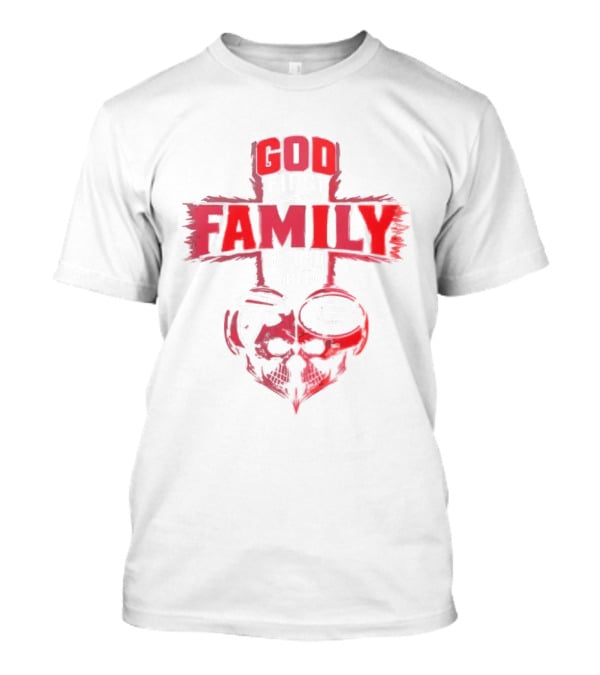 God First Family Second Then Atlanta Falcons Georgia Bulldogs Skull T-Shirt