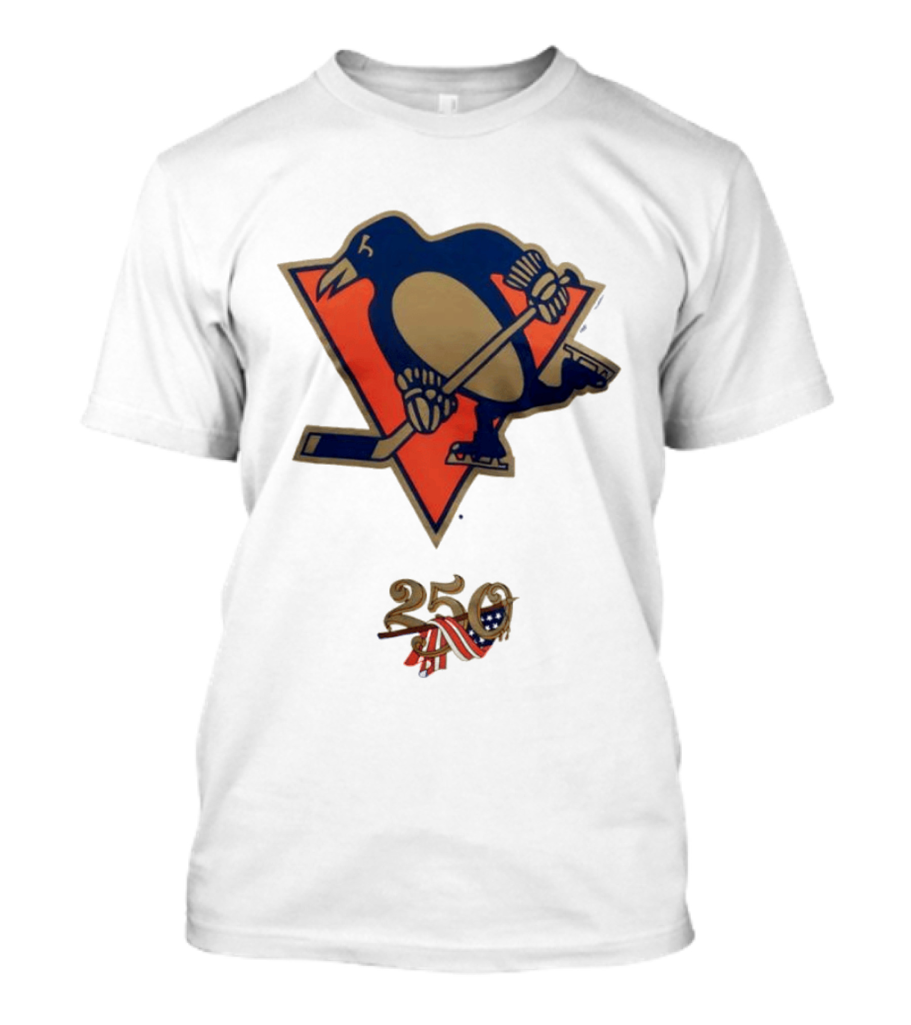 Pittsburgh Penguins 250 Logo Vintage Hockey Anniversary T-Shirt