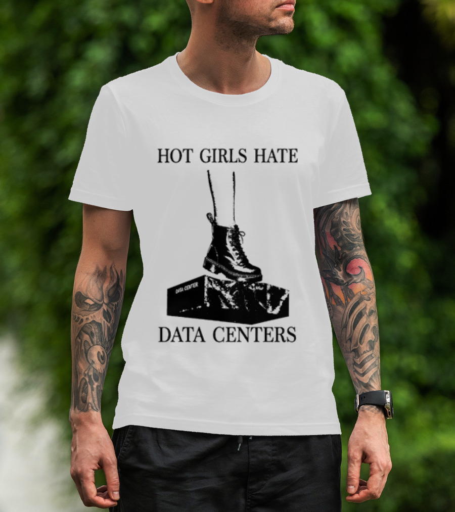 Hot Girls Hate Data Centers With Boots Stomping Computers T-Shirt