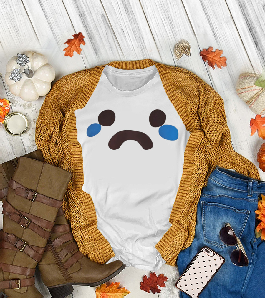 Crying Poop Emoji Blue Tears Sad Face T-Shirt