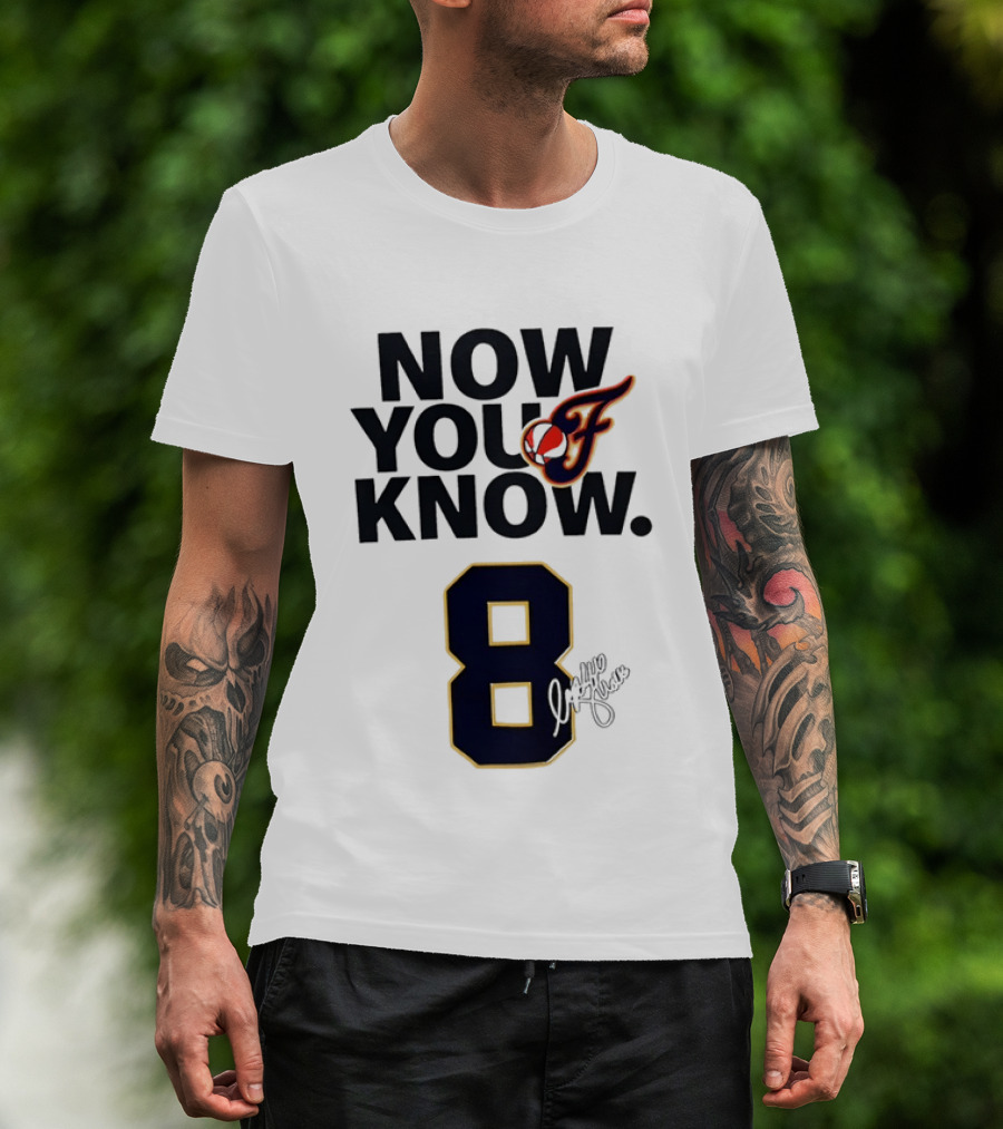 Sophie Cunningham Now You Know Indiana Fever 8 Signature T-Shirt