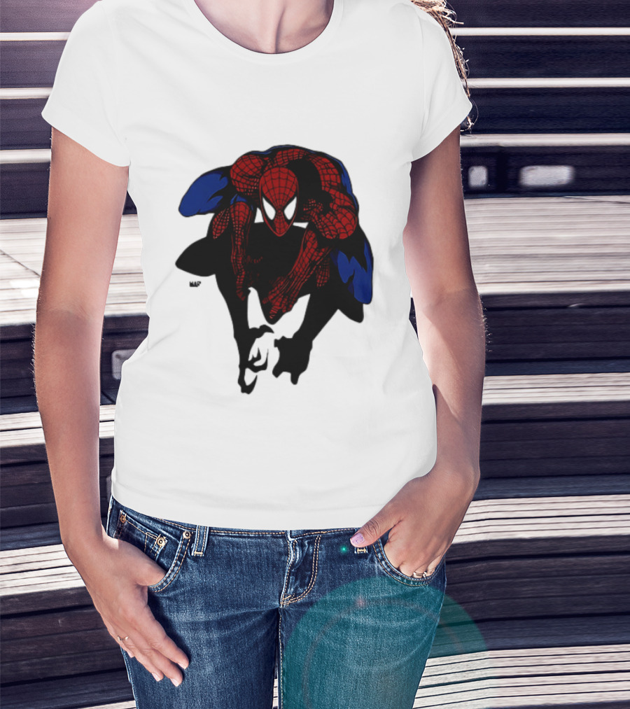 Spider Man Marvel Comics Dynamic Action Pose T-Shirt