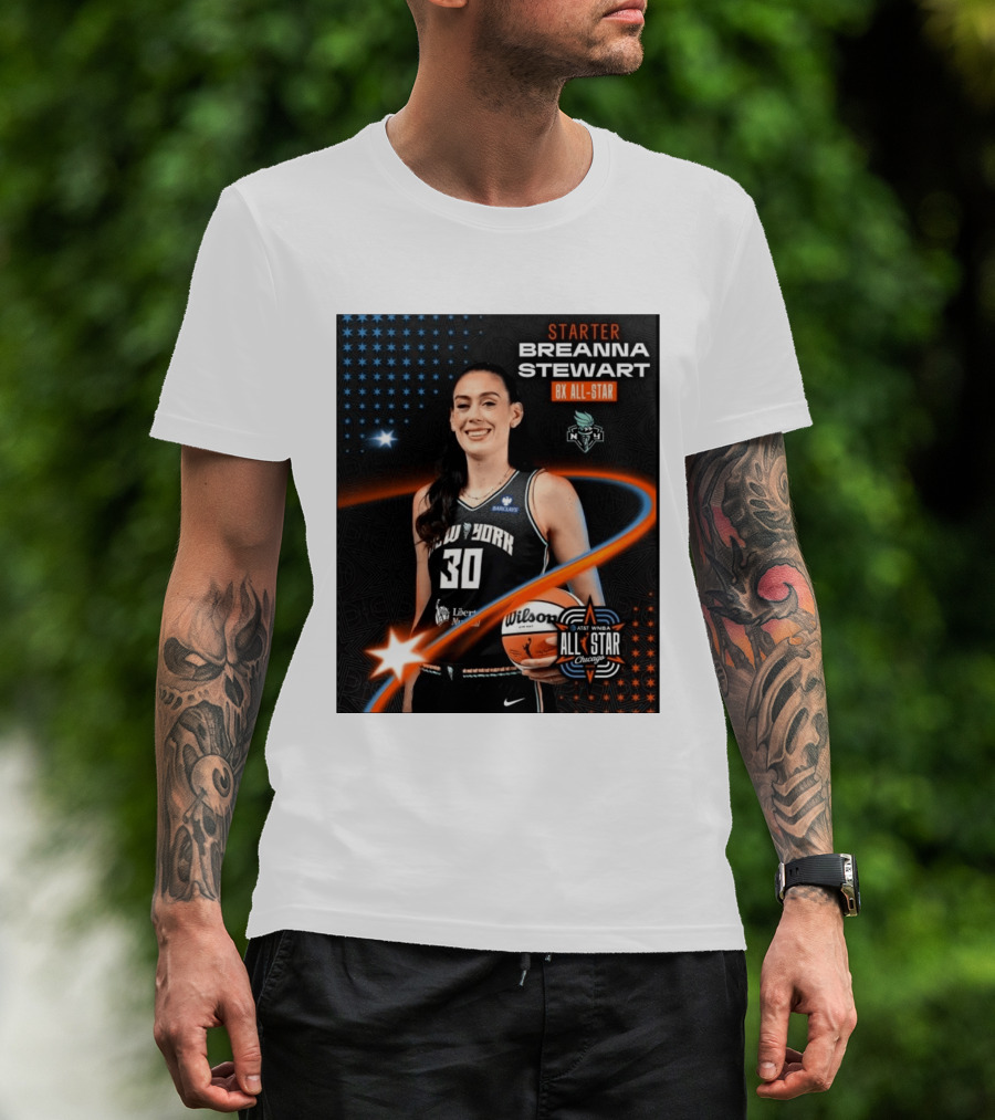 Starter Breanna Stewart 8X All Star New York Liberty AT&T WNBA All Star Chicago T-Shirt