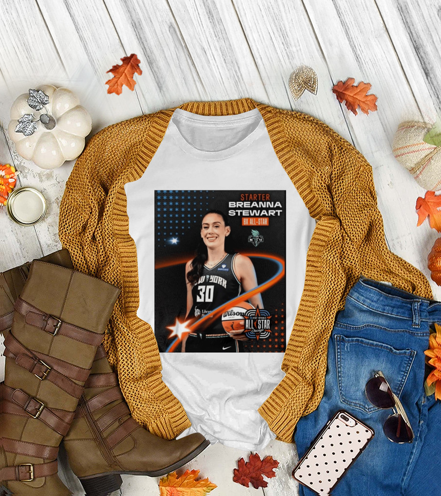 Starter Breanna Stewart 8X All Star New York Liberty AT&T WNBA All Star Chicago T-Shirt