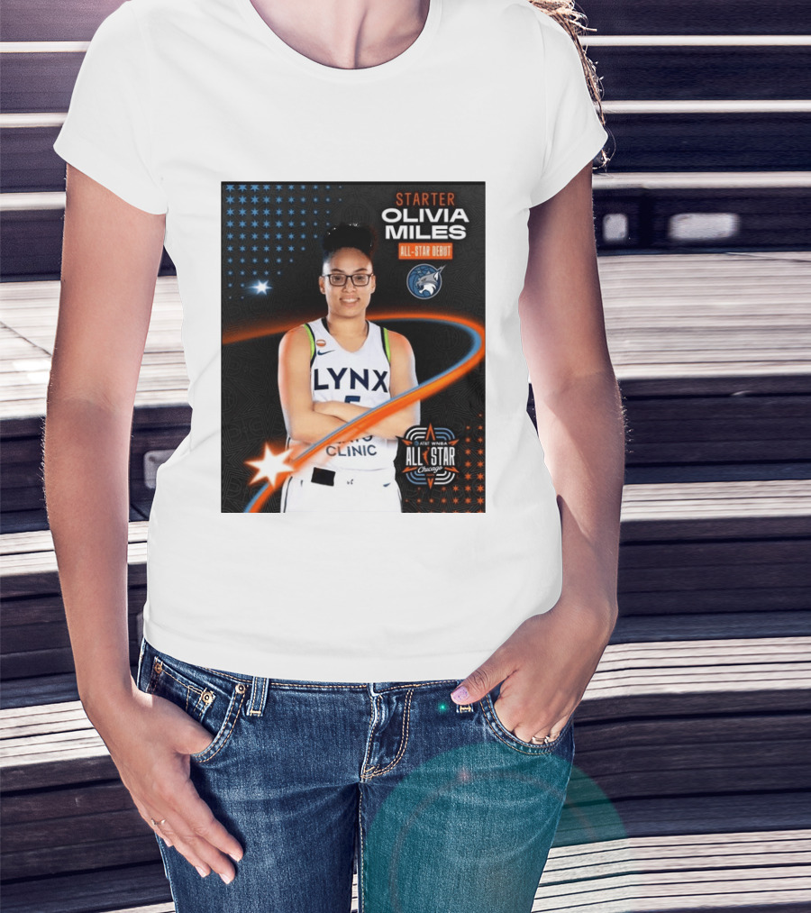 Starter Olivia Miles All Star Debut Lynx AT&T WNBA All Star Chicago T-Shirt